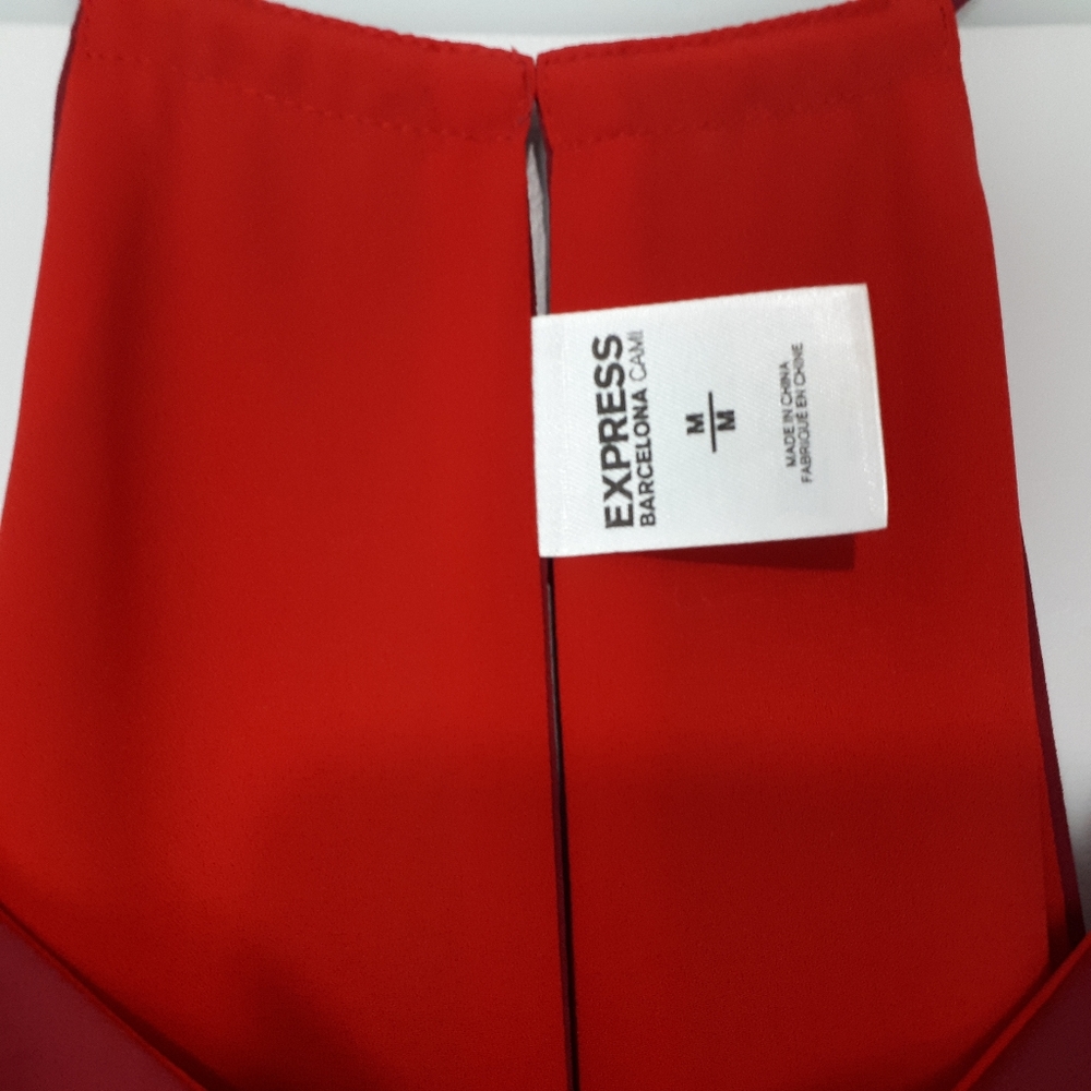 EXPRESS Red Tank Top Blouse - Picture 3 of 4